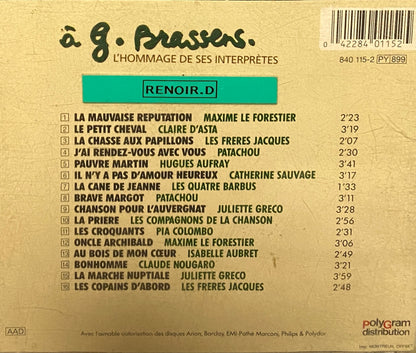 À G. Brassens. L'Hommage De Ses Interprètes