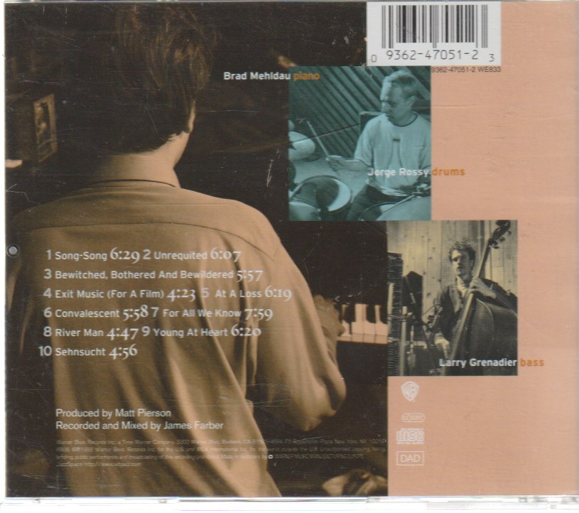 Brad Mehldau – The Art Of The Trio - Volume Three - Songs