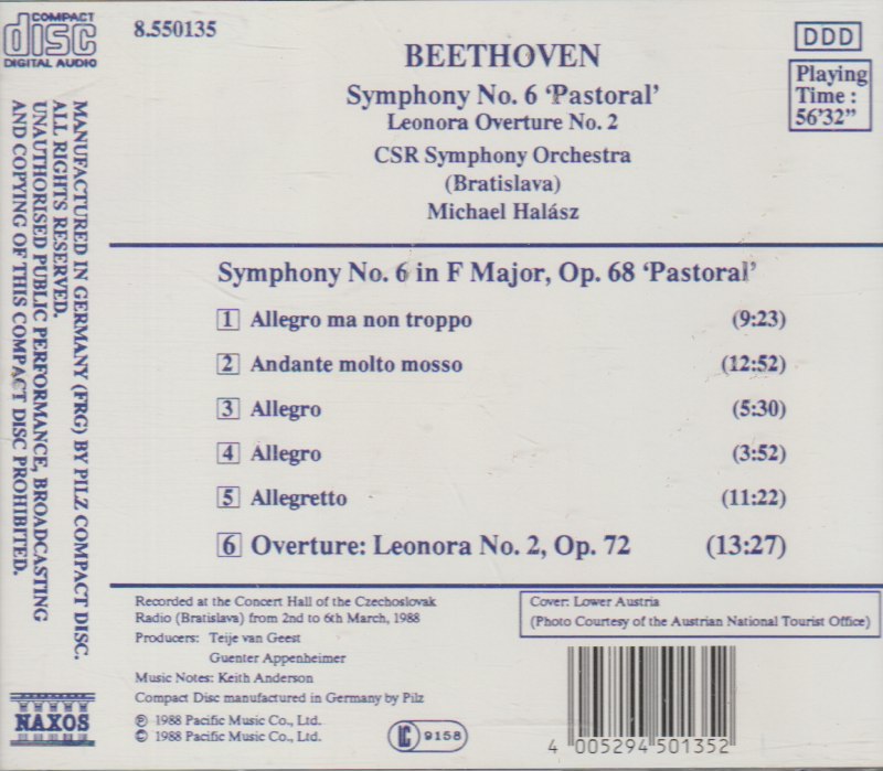 Beethoven – Symphony No.6 'Pastoral' / Leonora Overture No.2