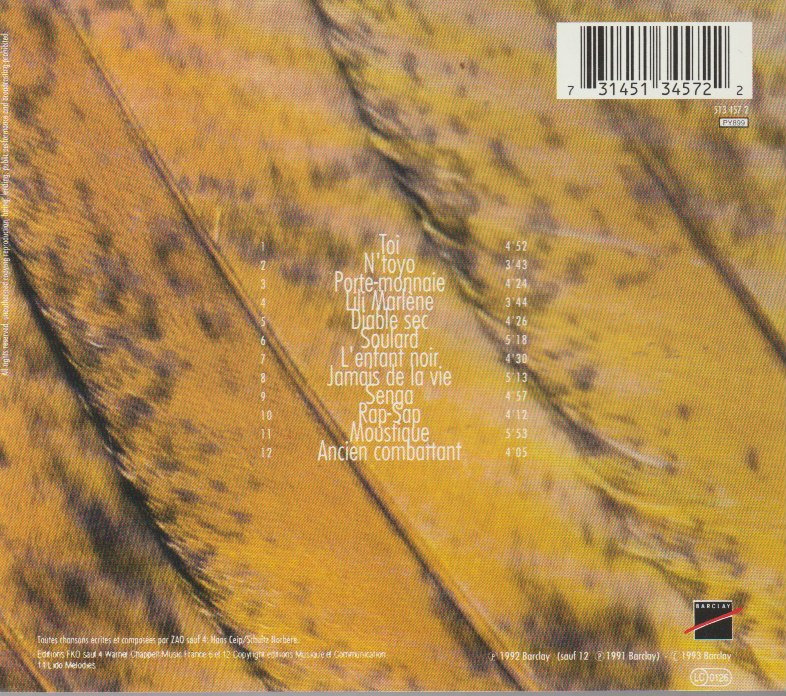 Zao ‎– Zao 93