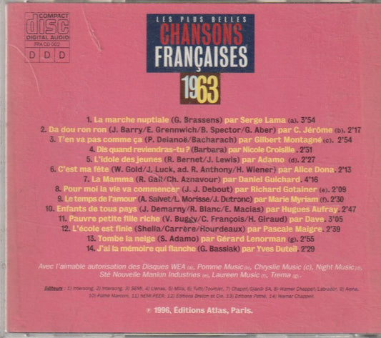 Les Plus Belles Chansons Françaises - 1963