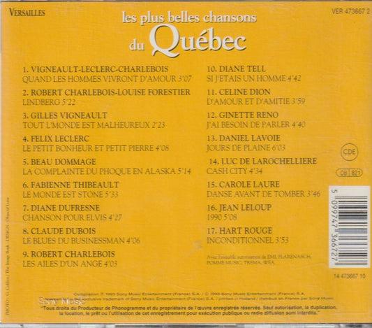 Les Plus Belles Chansons Du Québec