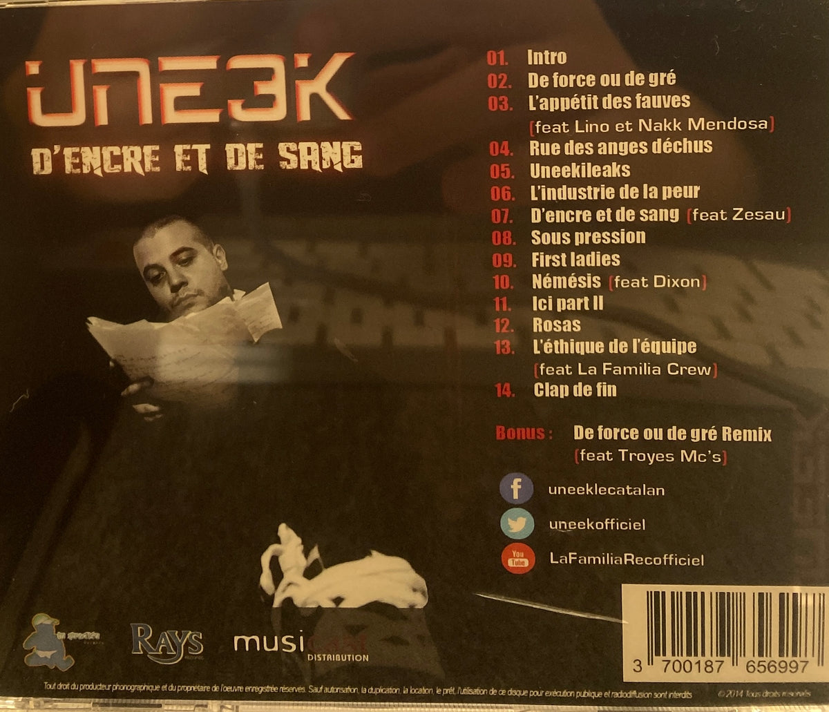 Uneek - D'encre Et De Sang