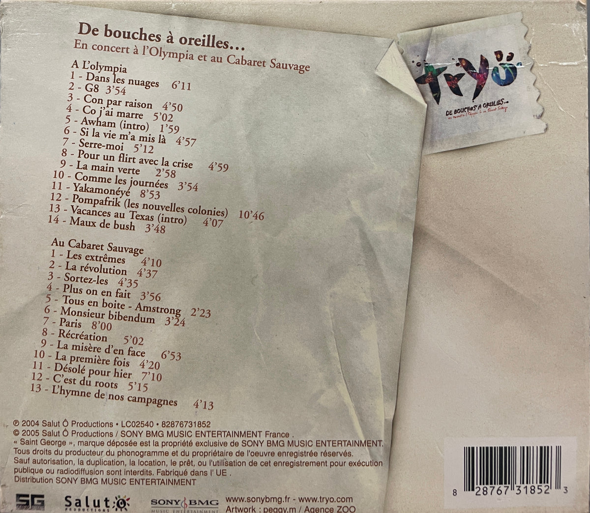 Tryo - De Bouches A Oreilles...