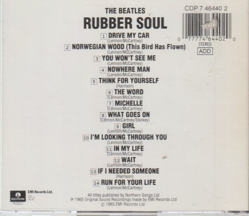 Beatles, The - Rubber Soul