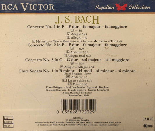 Johann Sebastian Bach - Gustav Leonhardt Frans Brüggen - Brandenburgische Konzerte 1-3  Flute Sonata 1